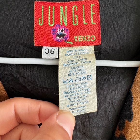 Jungle Kenzo Vintage Leopard Button Up Dress Size XS Made in France - Picture 2 of 11